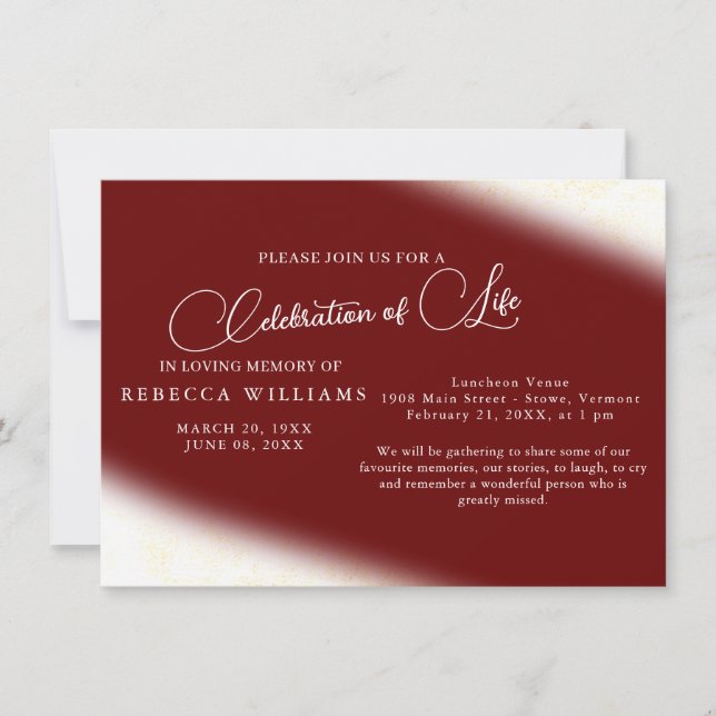 La celebración simple de las invitaciones a la vid (Anverso)