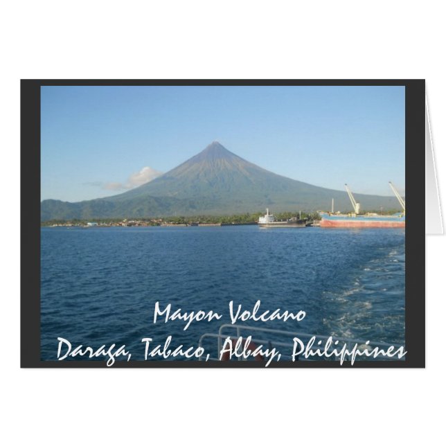 La célebre carta del volcán Mayon en verano (Anverso (Horizontal))