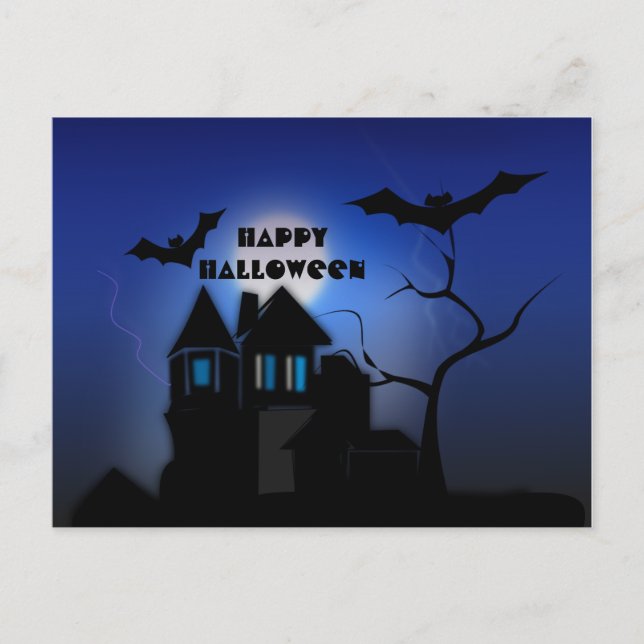 La célebre postal de la casa embrujada de la luna (Anverso)