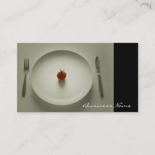 La cena se sirve tarjetas de visita