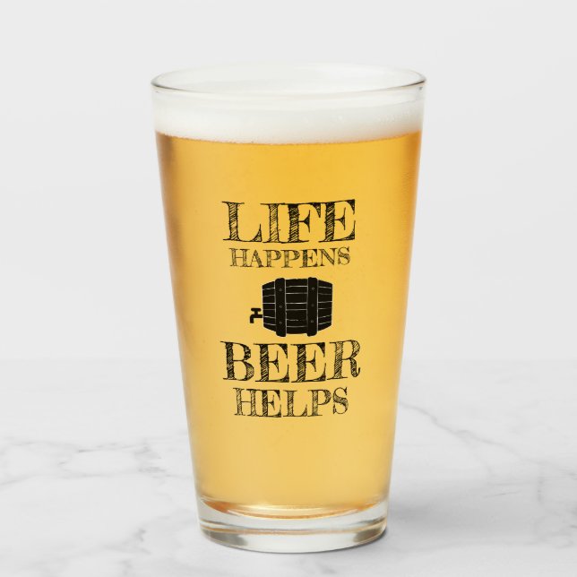 La cerveza Life Happens ayuda a decir graciosament (Anverso (lleno))