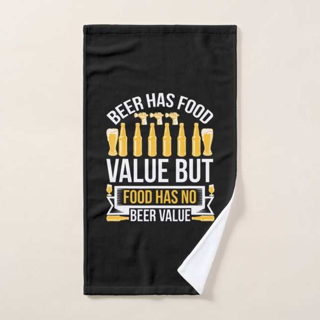 La cerveza tiene valor alimentario Cumpleaños (Toalla de mano)