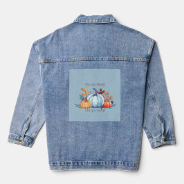 La Chaqueta de Denim de Moda de Calabaza de Mujere