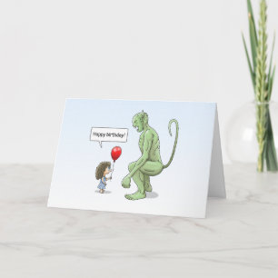 La chica y la tarjeta de cumpleaños del duende