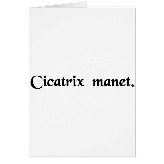 La cicatriz permanece (Frente)