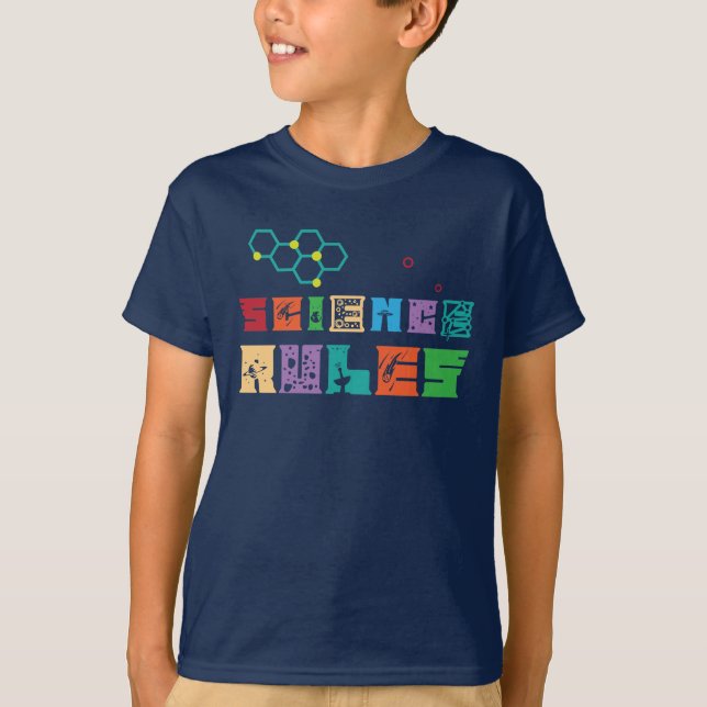 La ciencia gobierna la camiseta de los niños (Anverso)
