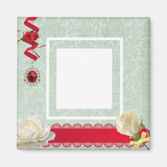 La Cinta Roja Elegante Crea Tu Propio Imán (Frente)