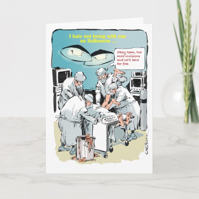 La cirugía te falta la tarjeta de Halloween (Anverso)