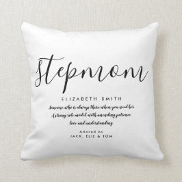 La cita de Stepmom Elegante Cojín decorativo blanc