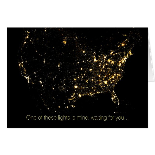 La ciudad de Estados Unidos se ilumina de noche (Anverso (Horizontal))