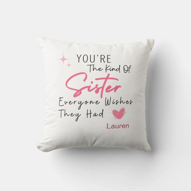 La Clase de Hermana Almohada de Tirar - Regalo Per (Anverso)