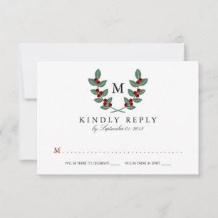 La Colección de Bodas Monogram Berry Bush - RSVP