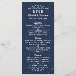 La colección de Bodas nocturnos estrellados - Menú