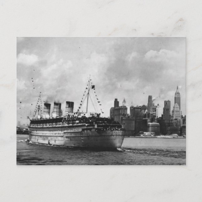 La colección de postales RMS Queen Mary (Anverso)