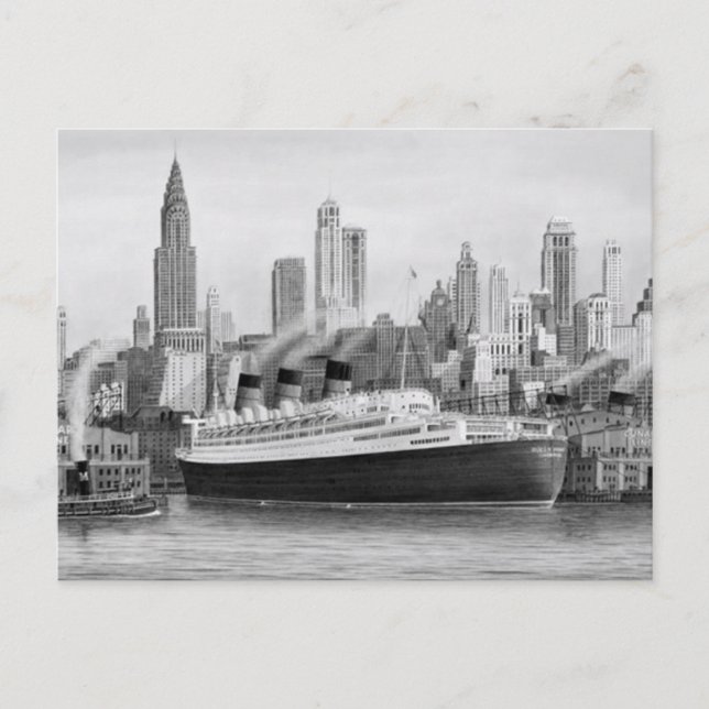 La colección de postales RMS Queen Mary (Anverso)