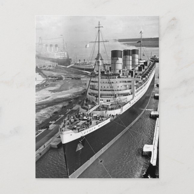 La colección de postales RMS Queen Mary (Anverso)