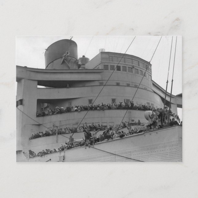 La colección de postales RMS Queen Mary (Anverso)