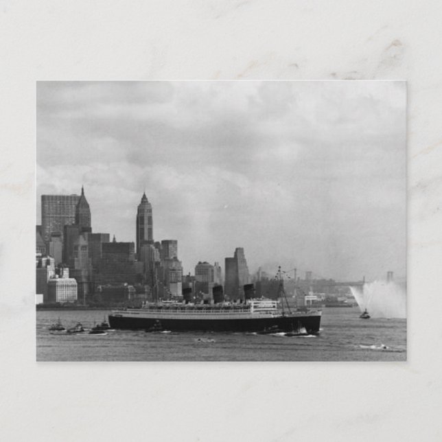 La colección de postales RMS Queen Mary (Anverso)