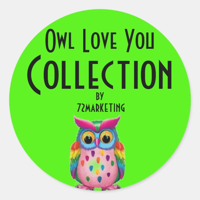 La Colección Owl Love You De 72Marketing Pegatina (Anverso)