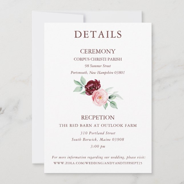 La colección Tiffany - Tarjeta de detalle (Anverso)