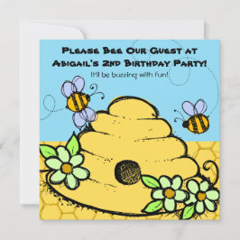 La colmena y las abejas modificaron invitaciones