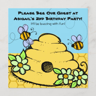 La colmena y las abejas modificaron invitaciones