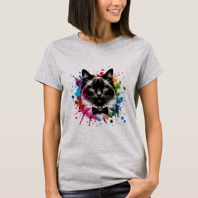 La colorida camiseta del gato (Anverso)