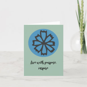 La colorida tarjeta de Boho Floral Blank celebra l