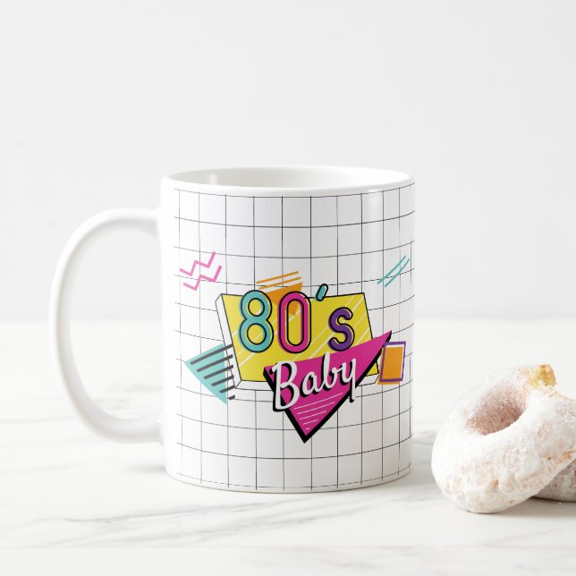 La colorida taza bebé de los 80 (Con donut)