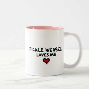 La comadreja de la salmuera me ama taza