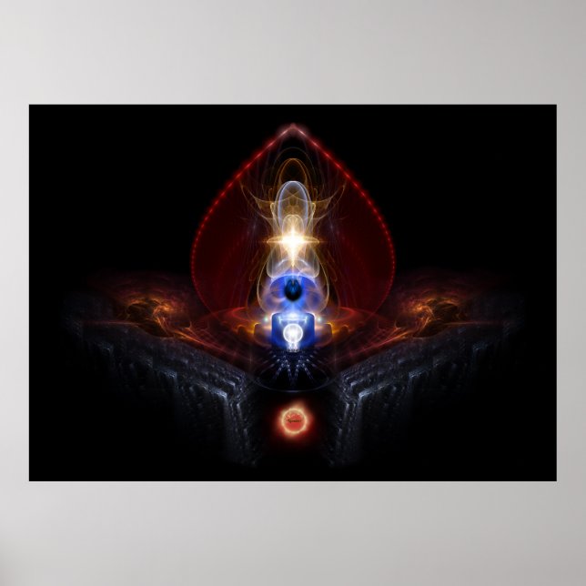 La Composición De Arte Fractal De La Majestad De O (Frente)