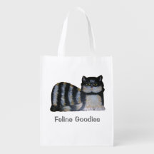 Bolsa de poliéster - Gato a rayas