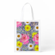 Bolsa reutilizable de flores de verano