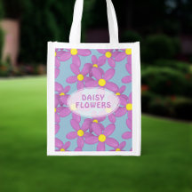 Flores de margarita rosada retro Bolsa de cervecer