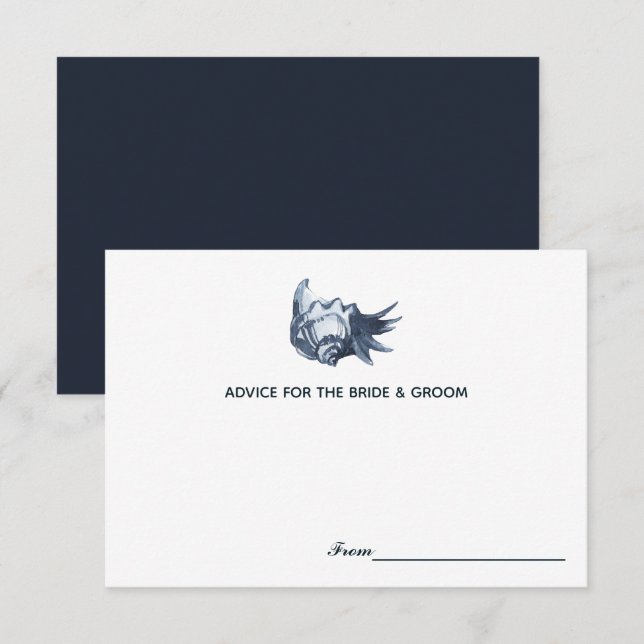 La Concha Azul del Mar | Tarjetas de Consejos para (Anverso / Reverso)