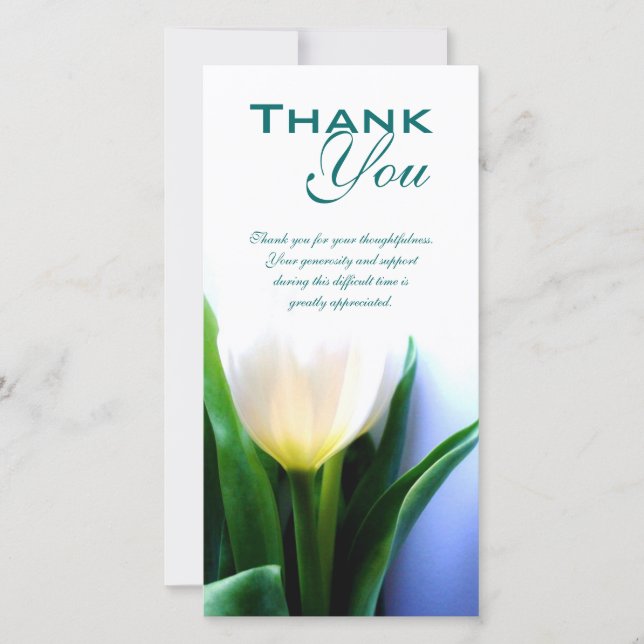 La condolencia/el entierro le agradece tarjeta de (Anverso)