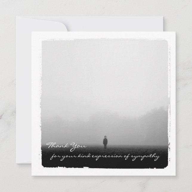 La condolencia le agradece tarjeta plana de la (Anverso)