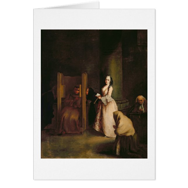 La confesión, c.1755 (aceite en lona) (Frente)