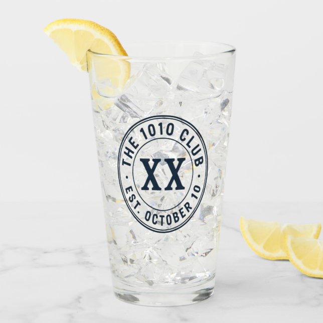 La Copa de Vidrio de Cumpleaños del Club 1010 (Anverso (hielo))