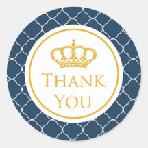 La Corona Azul Real Gracias Pegatina