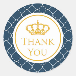 La Corona Azul Real Gracias Pegatina