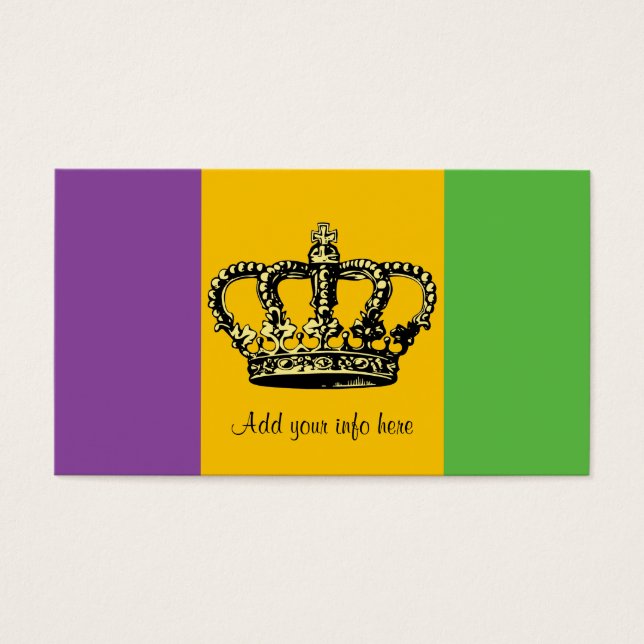 La corona de la bandera del Mardi Gras (Frente)