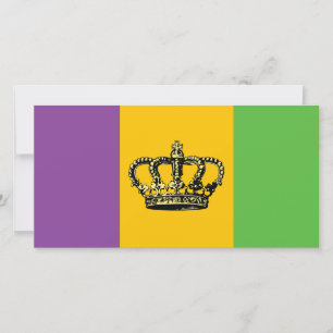 La corona de la bandera del Mardi Gras