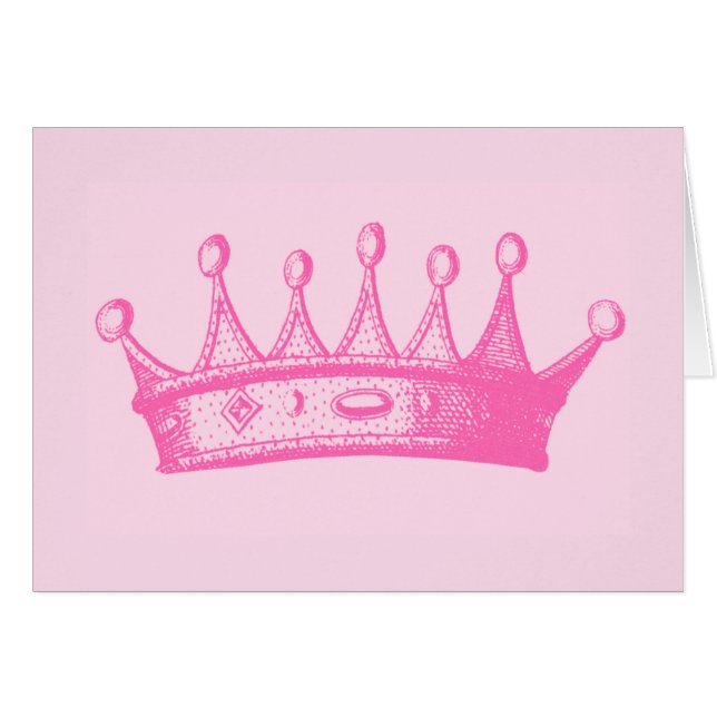 La corona de la princesa magenta sobre fondo rosad (Anverso (Horizontal))