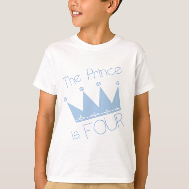 La Corona del Príncipe 4ª camisetas de cumpleaños  (Anverso)