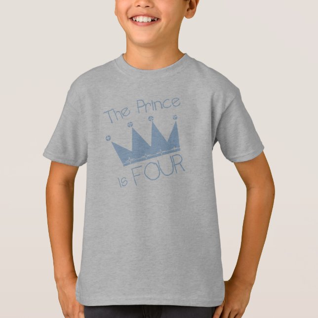 La Corona del Príncipe 4ª camisetas de cumpleaños  (Anverso)