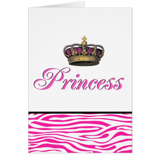 La corona princesa en rosa caliente (Frente)