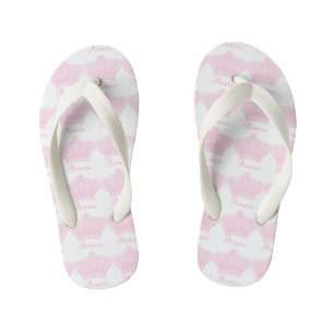 La corona rosa de la pequeña princesa: chancletas
