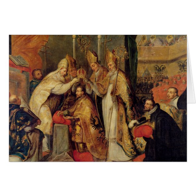 La coronación del emperador romano santo de (Anverso (Horizontal))