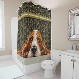 La cortina de ducha de Adorbs Basset Hound